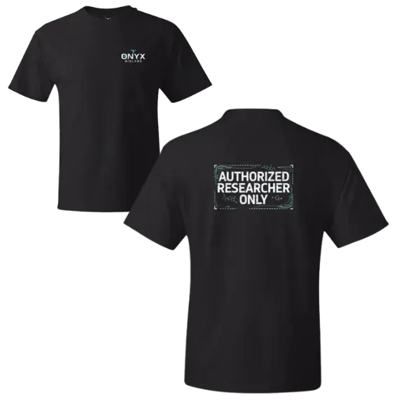 Onyx Biolabs Authorized Researcher T-Shirt Black Main Pic