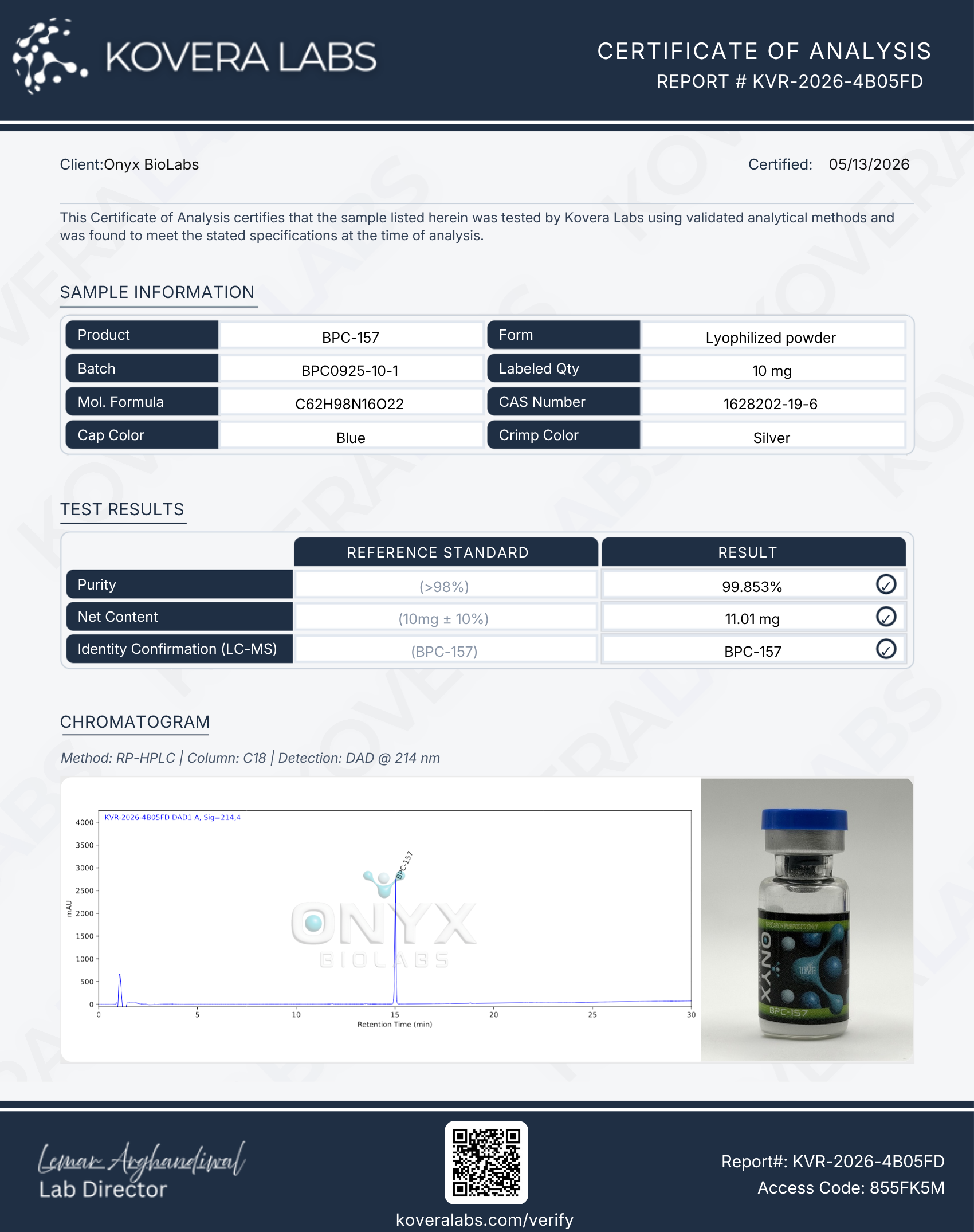 Premium BPC-157 Peptide | Tissue Research